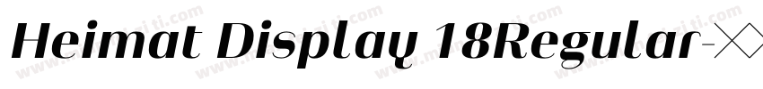 Heimat Display 18Regular字体转换